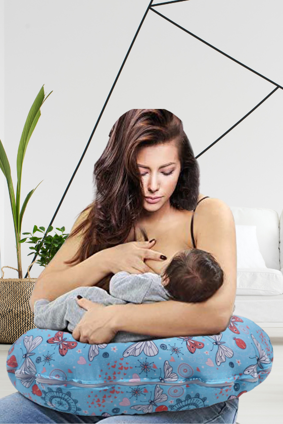 Blue Butterfly - Baby Feeding Pillow | Nursing Pillow | Breastfeeding Pillow