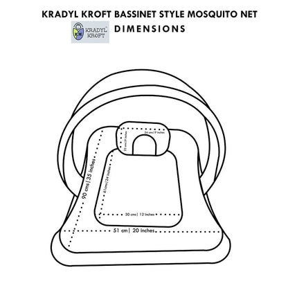 Blue Clouds -  Kradyl Kroft Bassinet Style Mosquito Net Bedding for Infants
