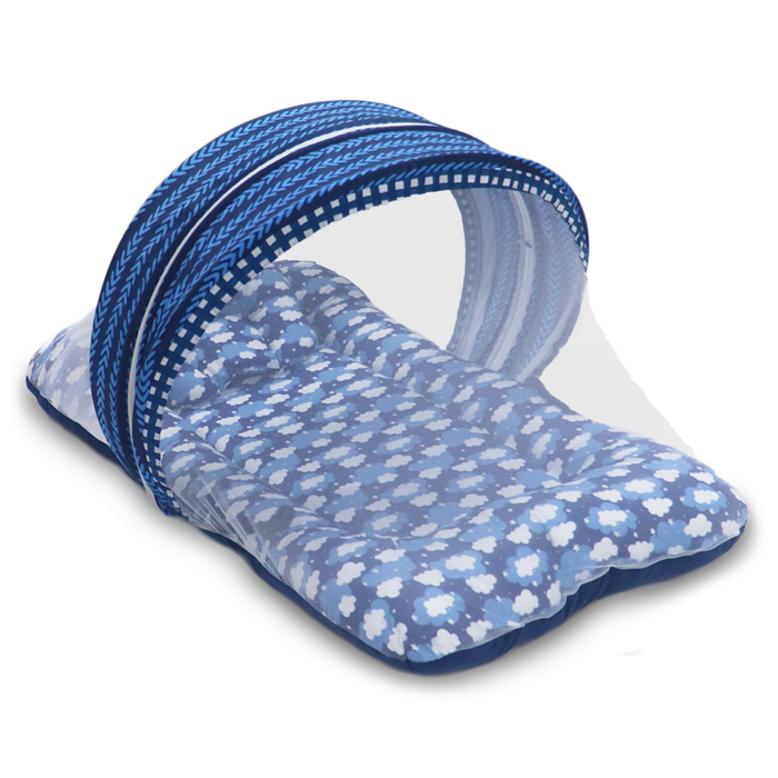 Blue Clouds -  Kradyl Kroft Bassinet Style Mosquito Net Bedding for Infants