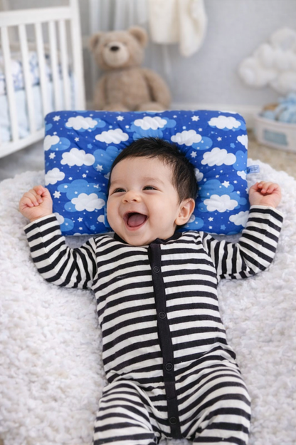 Blue Clouds New Born Pillow | Baby Pillow | Head Shaping Pillow