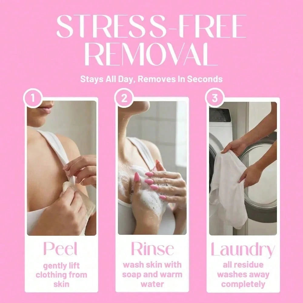 Body Adhesive Body Glue, Sweat & Water Resistant Outfit Fixing Glue, Stain‑Free Easy Clean With Soap & Water