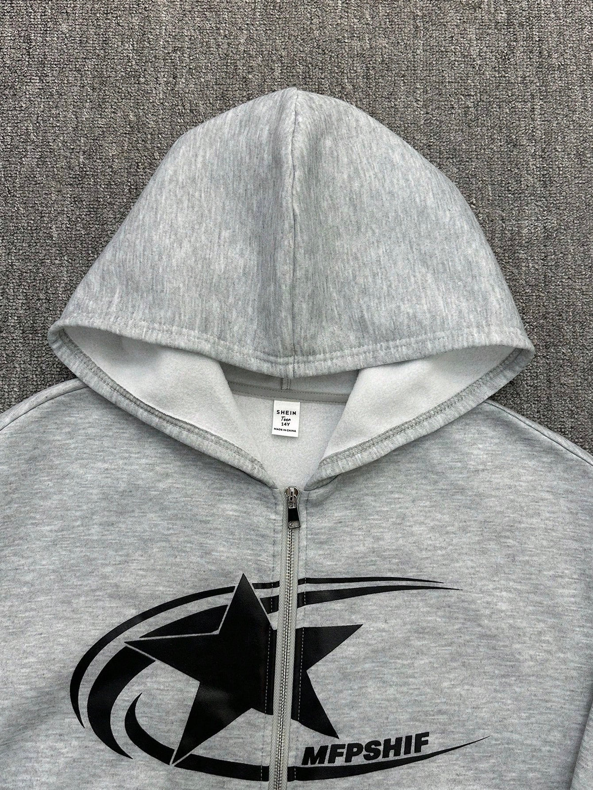Bolty Teen Boys 1pc Casual Sports Street Comfortable Versatile Warm Super Cost-Effective Loose Casual Hooded Large Logo Geometric Patterns Mid Split Mouse Pocket Hooded Sweatshirt;AutumnWinter;F