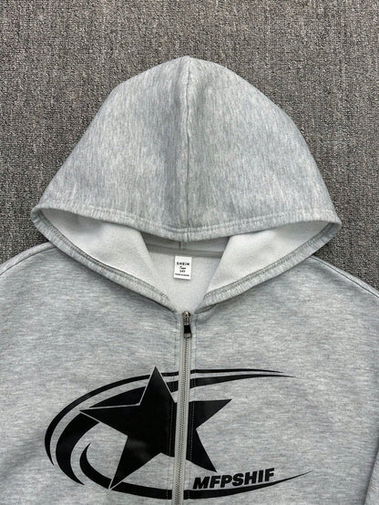 Bolty Teen Boys 1pc Casual Sports Street Comfortable Versatile Warm Super Cost-Effective Loose Casual Hooded Large Logo Geometric Patterns Mid Split Mouse Pocket Hooded Sweatshirt;AutumnWinter;F