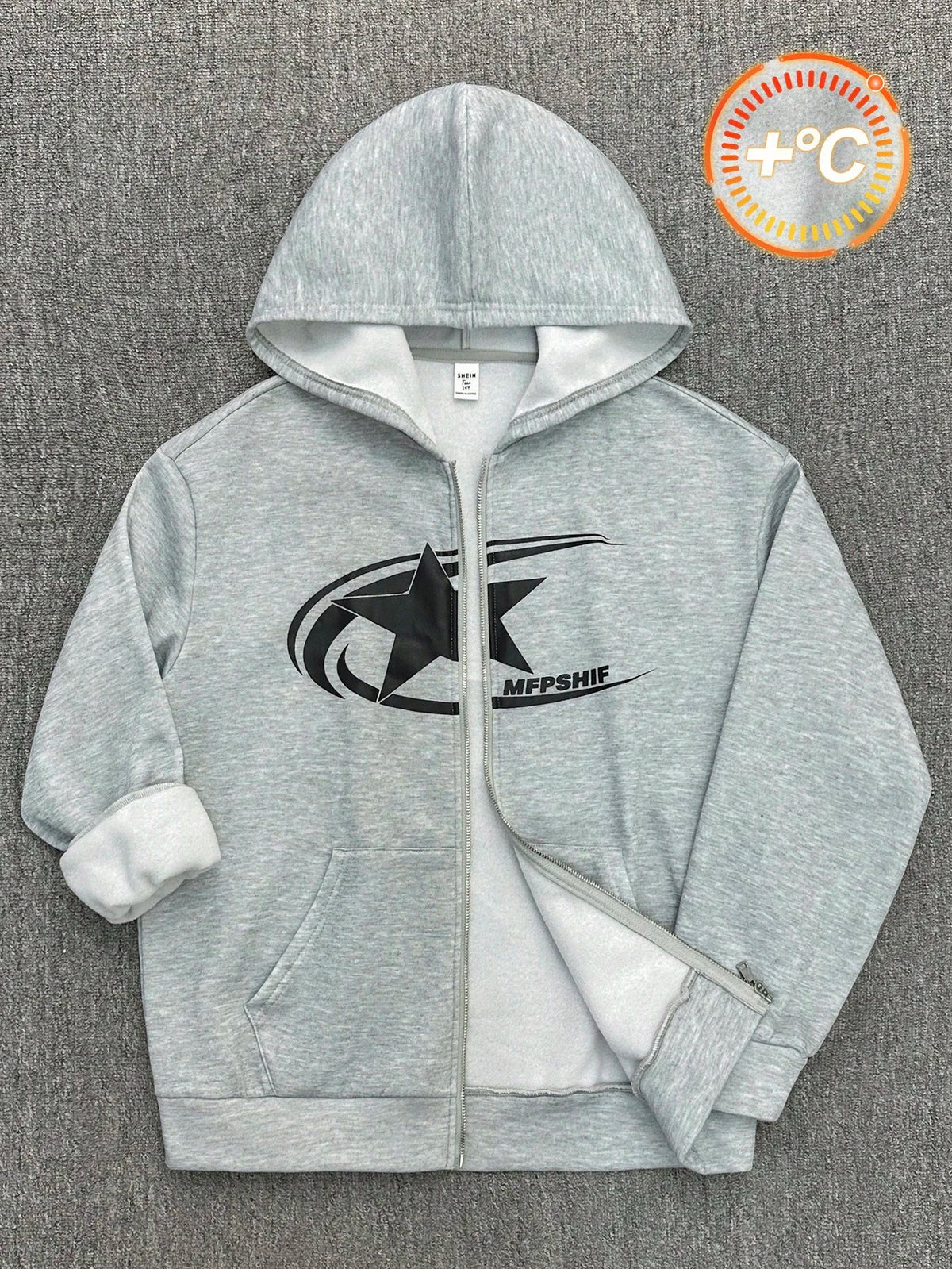 Bolty Teen Boys 1pc Casual Sports Street Comfortable Versatile Warm Super Cost-Effective Loose Casual Hooded Large Logo Geometric Patterns Mid Split Mouse Pocket Hooded Sweatshirt;AutumnWinter;F
