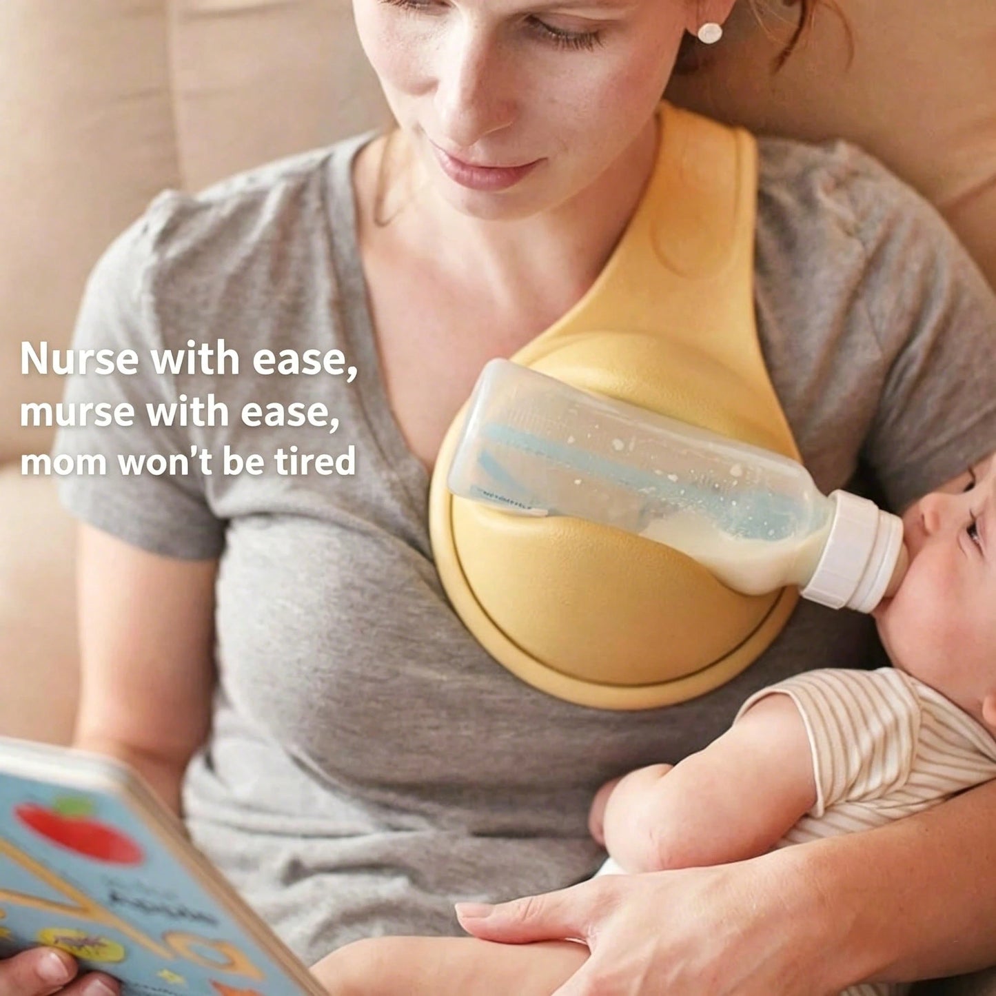 Bottle Holder, Hands-Free Bottle Holder, Specially Designed For Parents, With A Cape-Like Design To Prevent Slippage, And Fits Most Bottle Sizes.