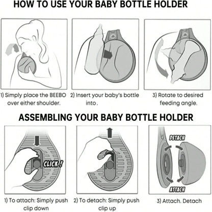 Bottle Holder, Hands-Free Bottle Holder, Specially Designed For Parents, With A Cape-Like Design To Prevent Slippage, And Fits Most Bottle Sizes.