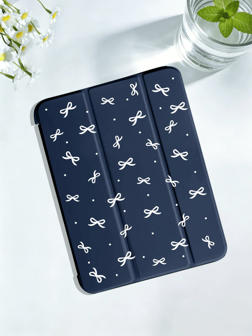 Bow-Knot 2025 Minimalist Bowknot Pattern Tablet Protective Case, Suitable For IPad 7/8/9/10th Gen/Pro 12.9/Pro 11/11th Gen (A16), Galaxy Tab S6 Lite/Galaxy Tab A11+ 2025, Provides Soft Shock-Proof Pro