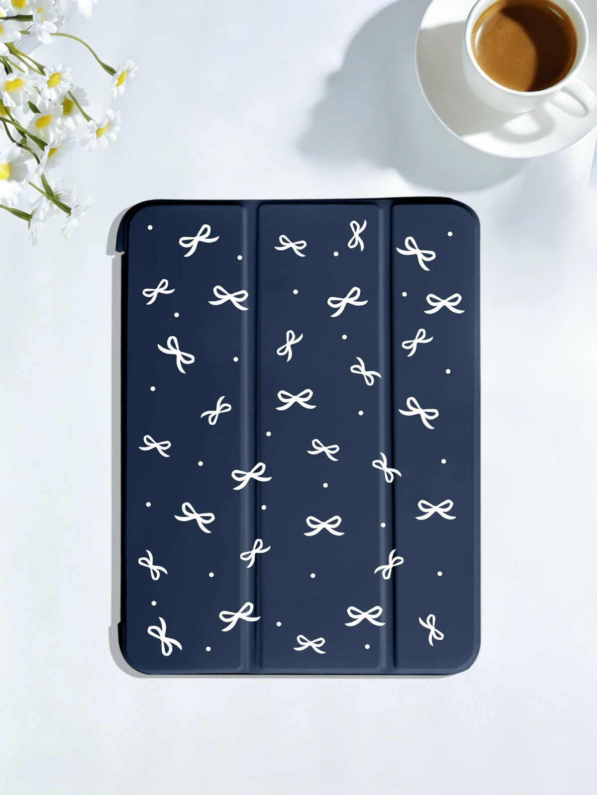 Bow-Knot 2025 Minimalist Bowknot Pattern Tablet Protective Case, Suitable For IPad 7/8/9/10th Gen/Pro 12.9/Pro 11/11th Gen (A16), Galaxy Tab S6 Lite/Galaxy Tab A11+ 2025, Provides Soft Shock-Proof Pro