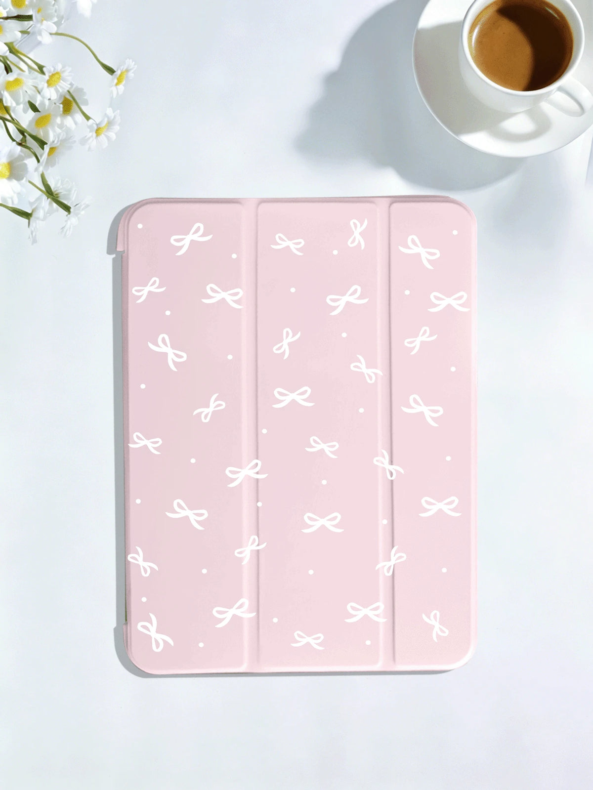 Bow-Knot 2025 Minimalist Bowknot Pattern Tablet Protective Case, Suitable For IPad 7/8/9/10th Gen/Pro 12.9/Pro 11/11th Gen (A16), Galaxy Tab S6 Lite/Galaxy Tab A11+ 2025, Provides Soft Shock-Proof Pro