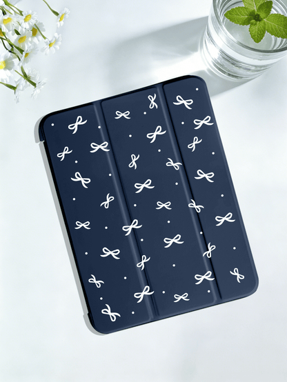 Bow-Knot 2025 Minimalist Bowknot Pattern Tablet Protective Case, Suitable For IPad 7/8/9/10th Gen/Pro 12.9/Pro 11/11th Gen (A16), Galaxy Tab S6 Lite/Galaxy Tab A11+ 2025, Provides Soft Shock-Proof Pro