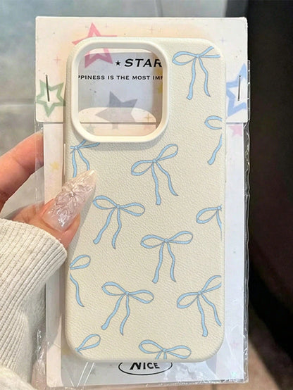 Bow-Knot Element Pink TPU Fashion Shockproof 1pc Pink Bow Pattern Transparent Full Coverage Shockproof TPU Phone Case Compatible With IPhone 16, 15, 14, 13, 12, 11 Pro Max, S24/23/22/21 Ultra, A55/54