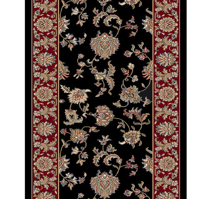 Dynamic Stair Runner Brilliant Black Stair Runner 7226-090 - 26 and 33 Inch Sold By the Foot