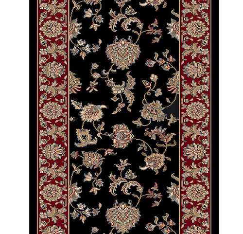 Dynamic Stair Runner Brilliant Black Stair Runner 7226-090 - 26 and 33 Inch Sold By the Foot