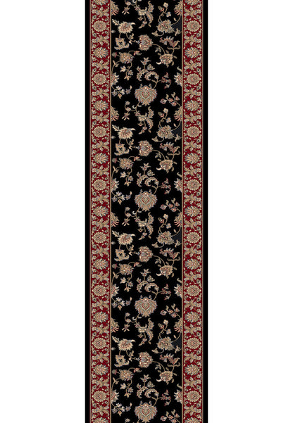 Dynamic Stair Runner Brilliant Black Stair Runner 7226-090 - 26 and 33 Inch Sold By the Foot