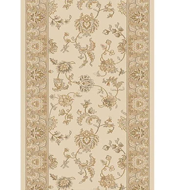 Dynamic Stair Runner Brilliant Ivory Runner 7226-121 - 26 and 33 Inch Sold By the Foot