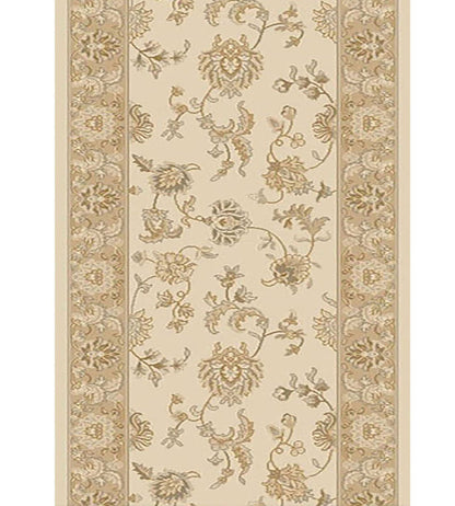 Dynamic Stair Runner Brilliant Ivory Runner 7226-121 - 26 and 33 Inch Sold By the Foot