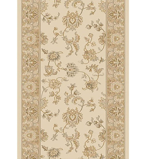 Dynamic Stair Runner Brilliant Ivory Runner 7226-121 - 26 and 33 Inch Sold By the Foot