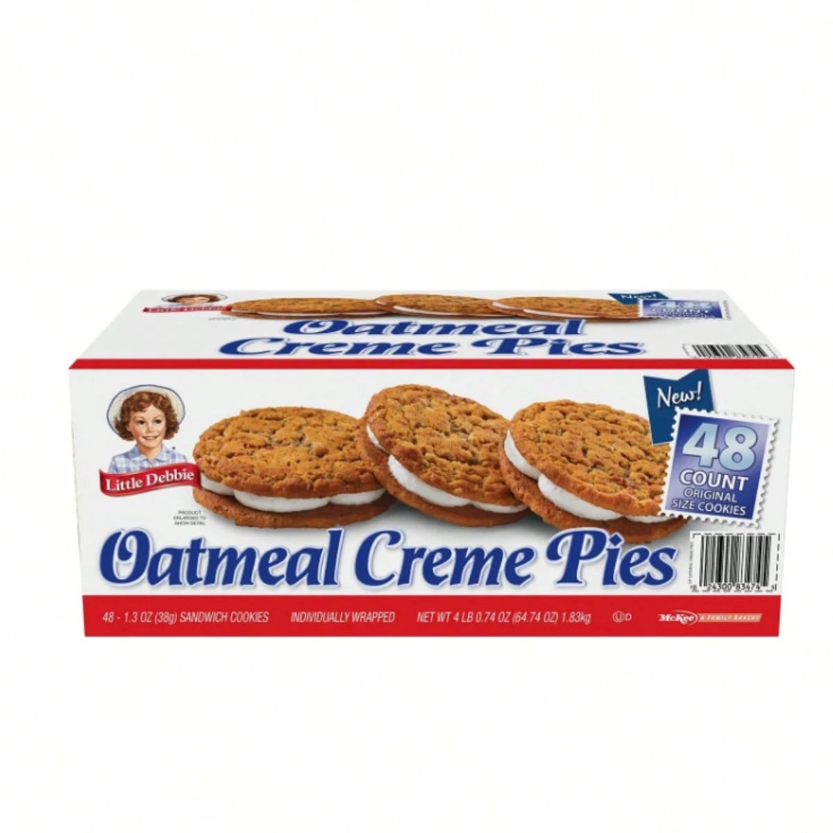 Bulk Oatmeal Creme Pies (62.4 Oz Total)- 48 Individually Sealed Snacks