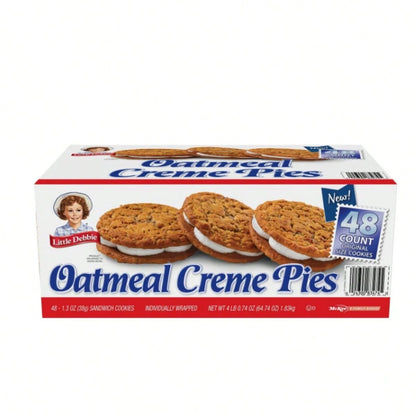 Bulk Oatmeal Creme Pies (62.4 Oz Total)- 48 Individually Sealed Snacks