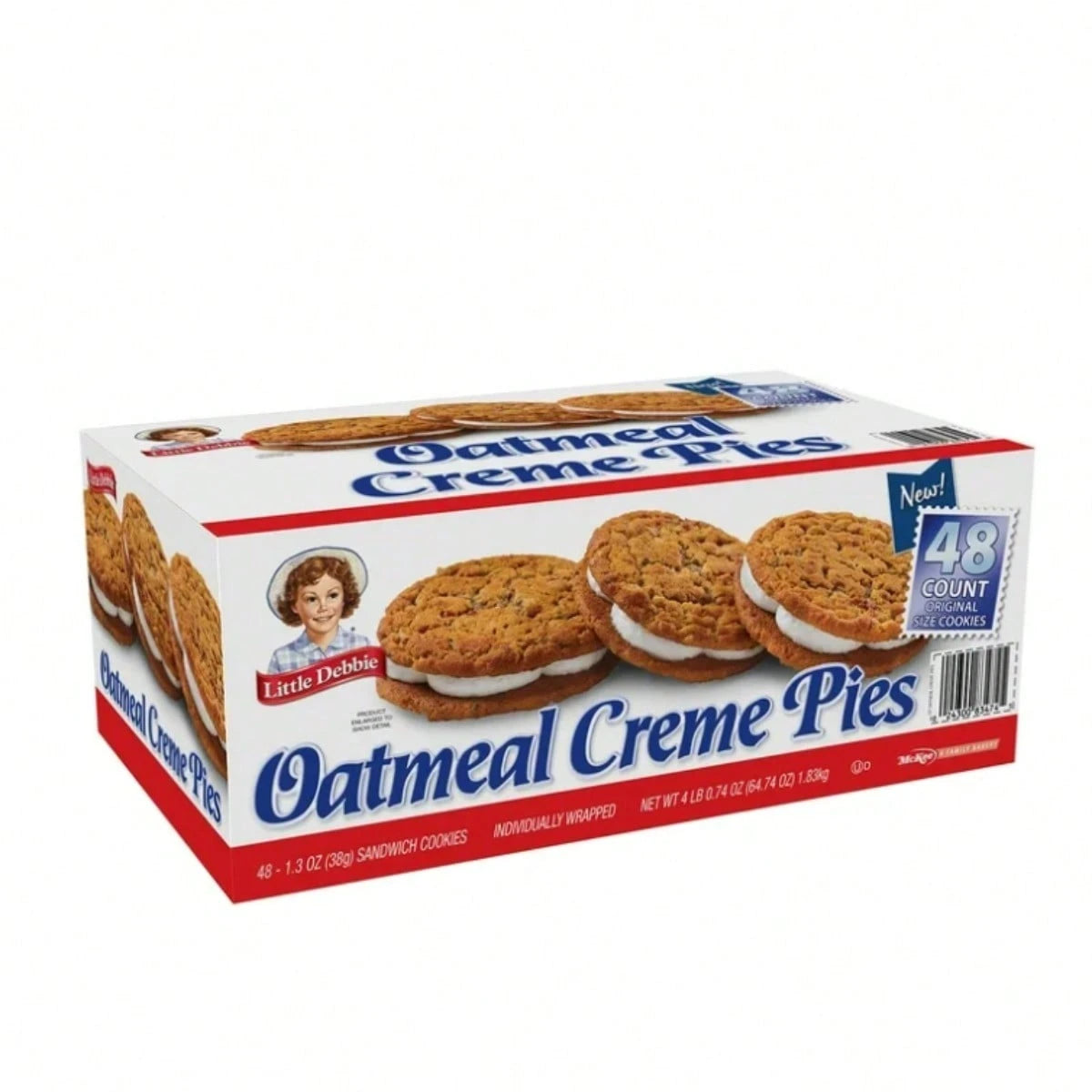 Bulk Oatmeal Creme Pies (62.4 Oz Total)- 48 Individually Sealed Snacks