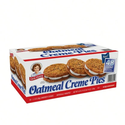 Bulk Oatmeal Creme Pies (62.4 Oz Total)- 48 Individually Sealed Snacks