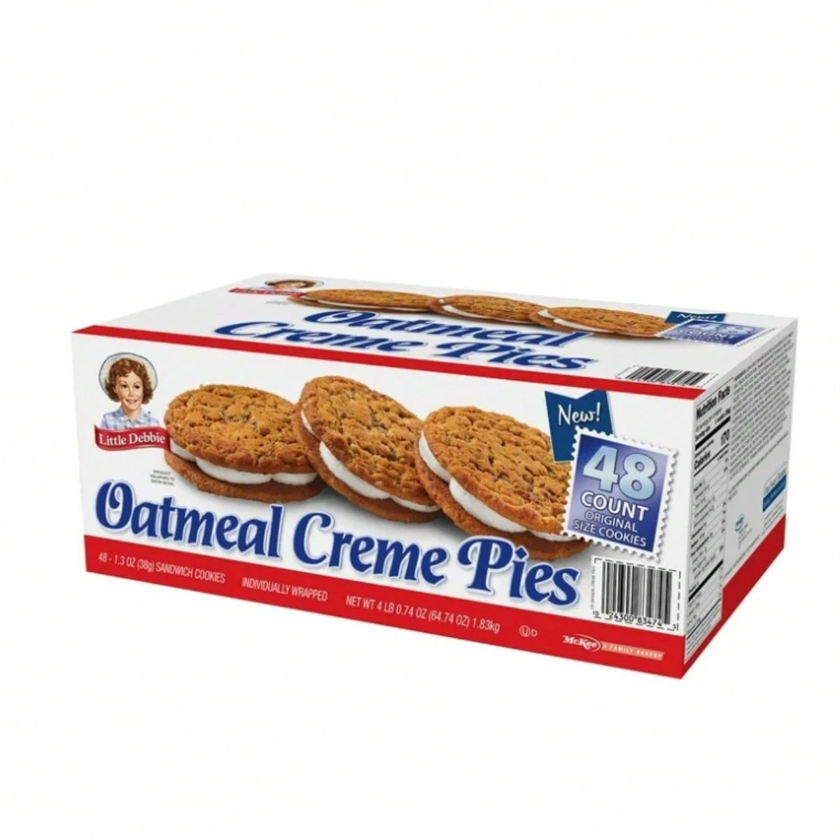Bulk Oatmeal Creme Pies (62.4 Oz Total)- 48 Individually Sealed Snacks