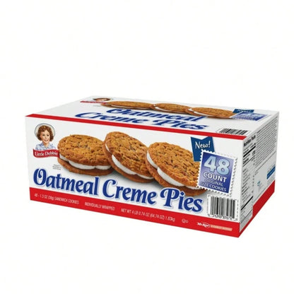Bulk Oatmeal Creme Pies (62.4 Oz Total)- 48 Individually Sealed Snacks