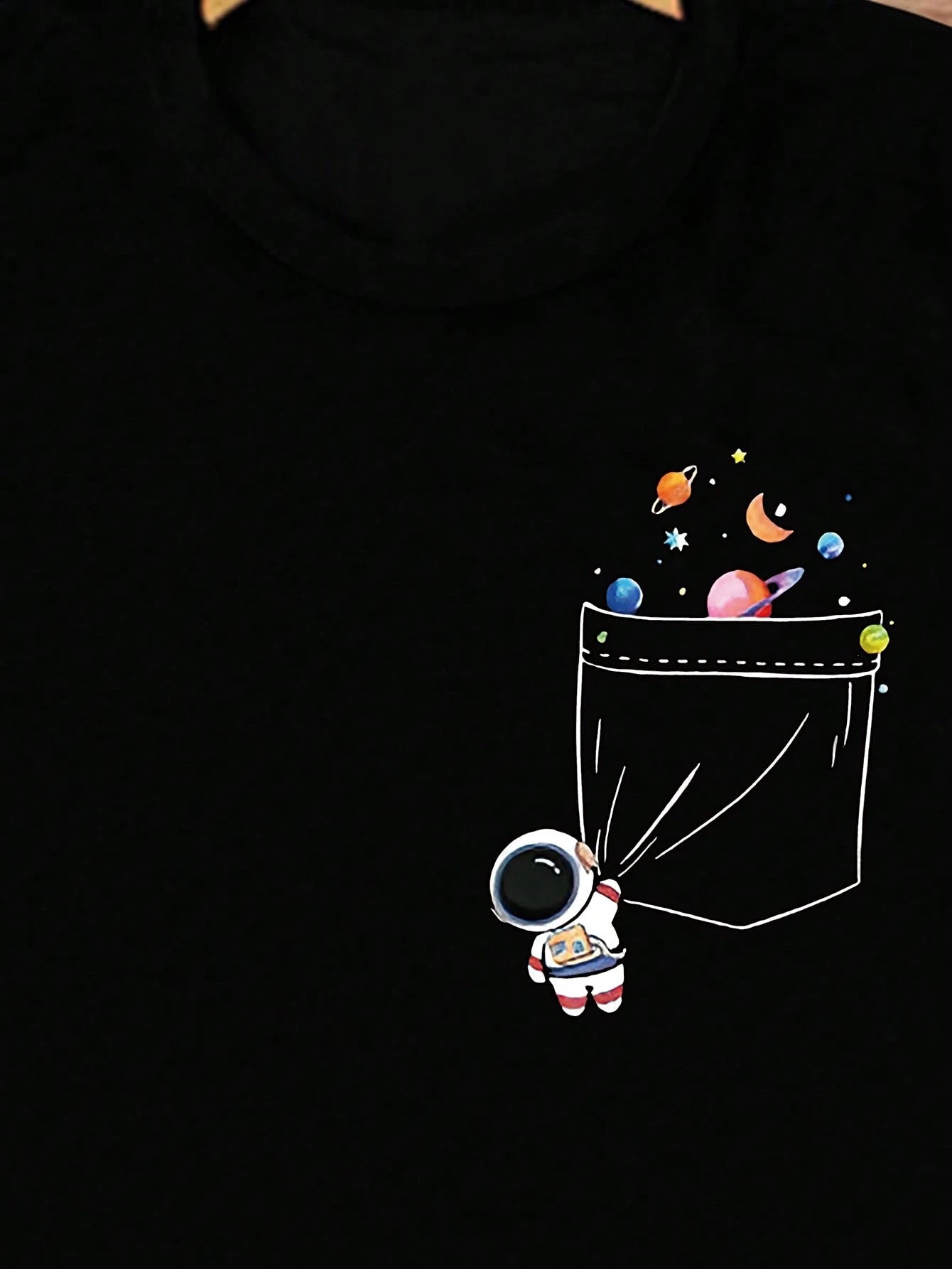Calvaya Plus Size Women Summer Astronaut Printed Round Neck Short Sleeve Casual T-Shirt Graphic Tees Women Tops