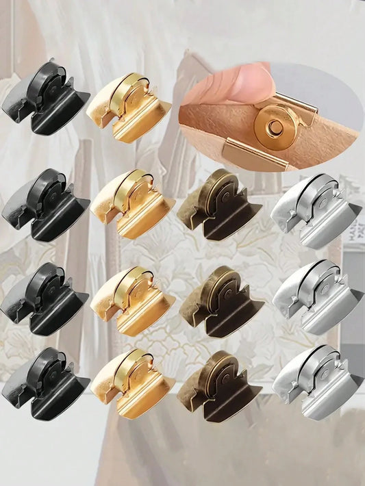 Canvas Bag Wallet Magnetic Alloy Buckle Edge, 20*7mm, 4 Colors Available, Seamless Magnetic Buckle, DIY Craft Accessories, Bag Snap Button Accessories, Faux Leather Bag Snap Hidden Button, No-Sew Butt