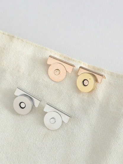 Canvas Bag Wallet Magnetic Alloy Buckle Edge, 20*7mm, 4 Colors Available, Seamless Magnetic Buckle, DIY Craft Accessories, Bag Snap Button Accessories, Faux Leather Bag Snap Hidden Button, No-Sew Butt
