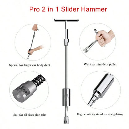Car Body Slide Hammer Paintless Dent Repair Tools Puller Lifter Hail Removal Kit