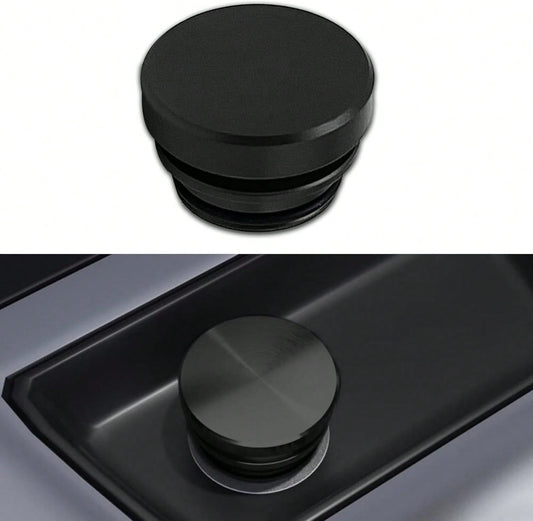 Car Cigarette Lighter Plug Cover, Aluminum Cigarette Lighter Socket Cover Cap, Universal Waterproof Dustproof Plug Cover Fit For Car Power Port Outlet With Standard 12 Volt Power Source (Black)