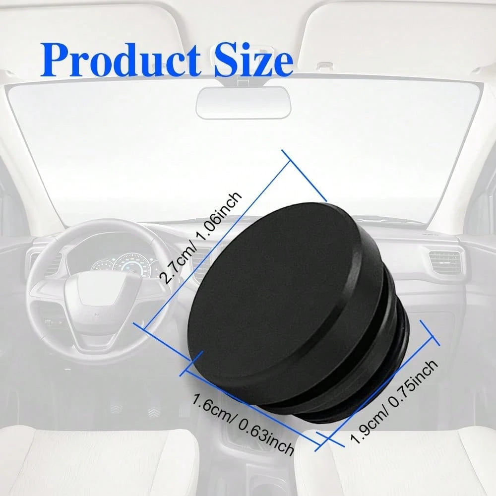 Car Cigarette Lighter Plug Cover, Aluminum Cigarette Lighter Socket Cover Cap, Universal Waterproof Dustproof Plug Cover Fit For Car Power Port Outlet With Standard 12 Volt Power Source (Black)