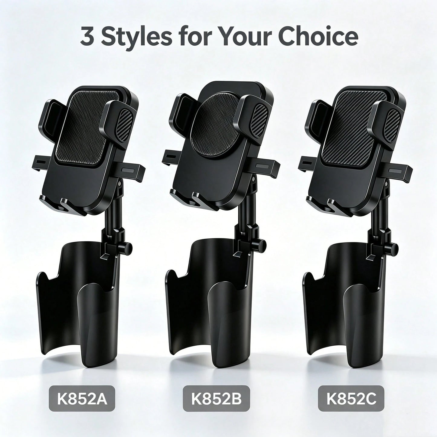 Car Cup Holder Phone Mount, Adjustable 360 Rotation Cell Phone Bracket, Universal Car Smartphone Holder For Vehicle Cup Slot