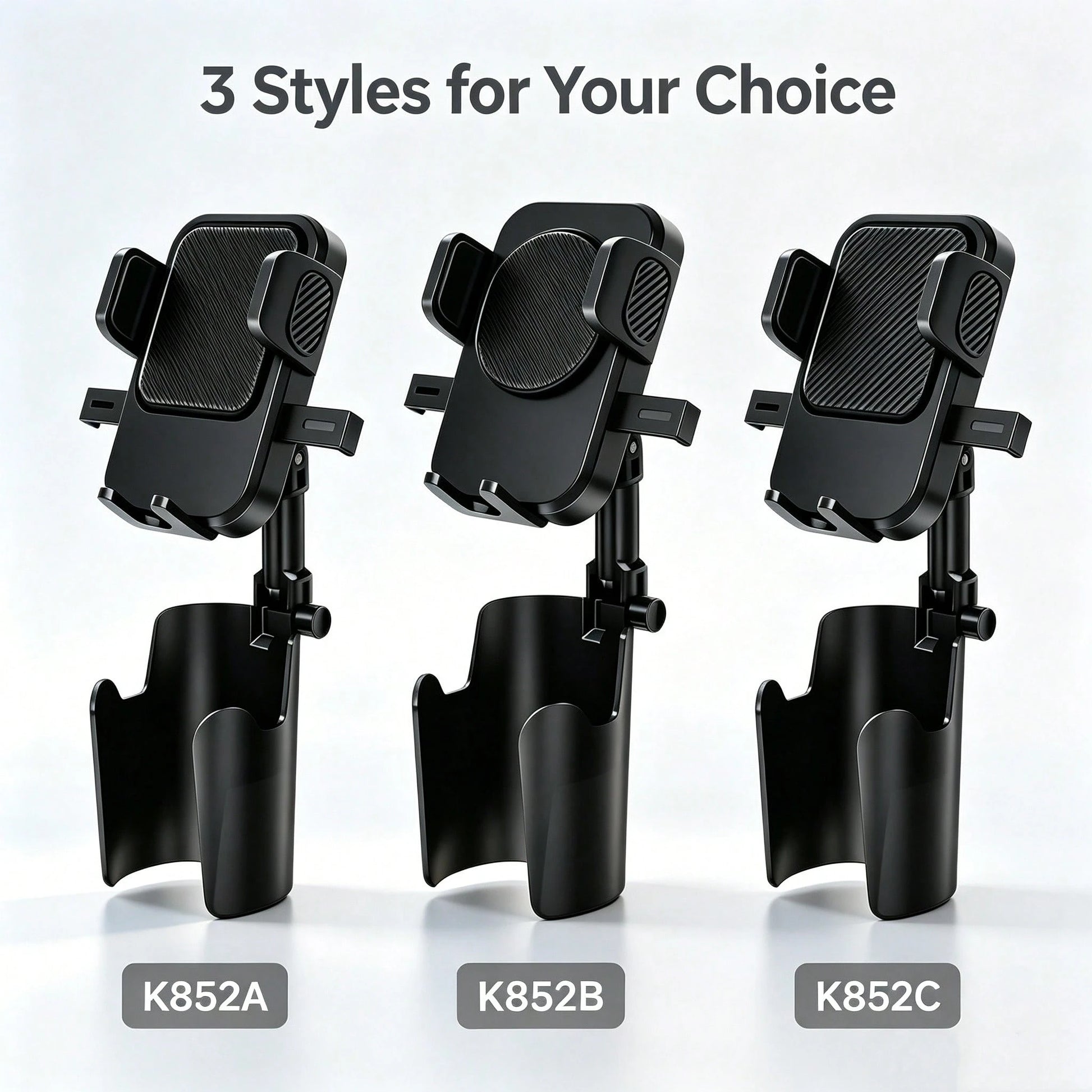 Car Cup Holder Phone Mount, Adjustable 360 Rotation Cell Phone Bracket, Universal Car Smartphone Holder For Vehicle Cup Slot