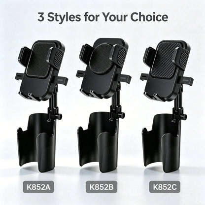 Car Cup Holder Phone Mount, Adjustable 360 Rotation Cell Phone Bracket, Universal Car Smartphone Holder For Vehicle Cup Slot