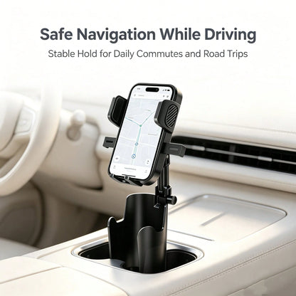 Car Cup Holder Phone Mount, Adjustable 360 Rotation Cell Phone Bracket, Universal Car Smartphone Holder For Vehicle Cup Slot