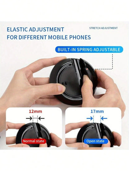 Car Dash Anti Slip Mat With Spring Phone Mount & Temporary Parking Plate, Only For Smooth Plastic Dashboard, Limited Anti-Slip Friction, Just Fit Thin Small Phones, Not Compatible With Large Thick-Cas
