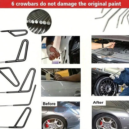 Car Dent Repair Tool Set: Efficient Car Dent Repair Crowbar Set- Professional Body Restoration Tool, Easy To Eliminate Dents, Restore As New