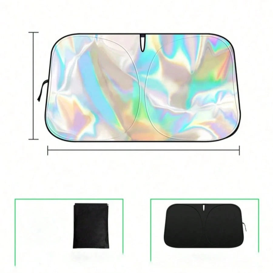 Car Front Windshield Sun Shade, Summer Heat Insulation Sunshade, Foldable Front Window Sunshade, UV Protection, Car Interior Cooling, Suitable For Most Car Models