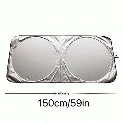 Car Front Windshield Sun Shade, Summer Heat Insulation Sunshade, Foldable Front Window Sunshade, UV Protection, Car Interior Cooling, Suitable For Most Car Models