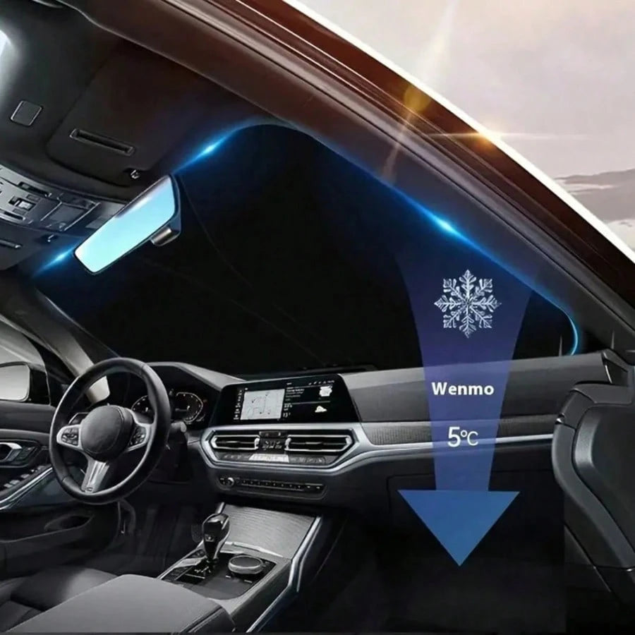Car Front Windshield Sun Shade, Summer Heat Insulation Sunshade, Foldable Front Window Sunshade, UV Protection, Car Interior Cooling, Suitable For Most Car Models