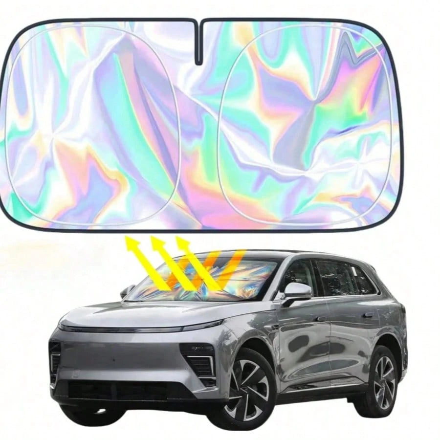 Car Front Windshield Sun Shade, Summer Heat Insulation Sunshade, Foldable Front Window Sunshade, UV Protection, Car Interior Cooling, Suitable For Most Car Models