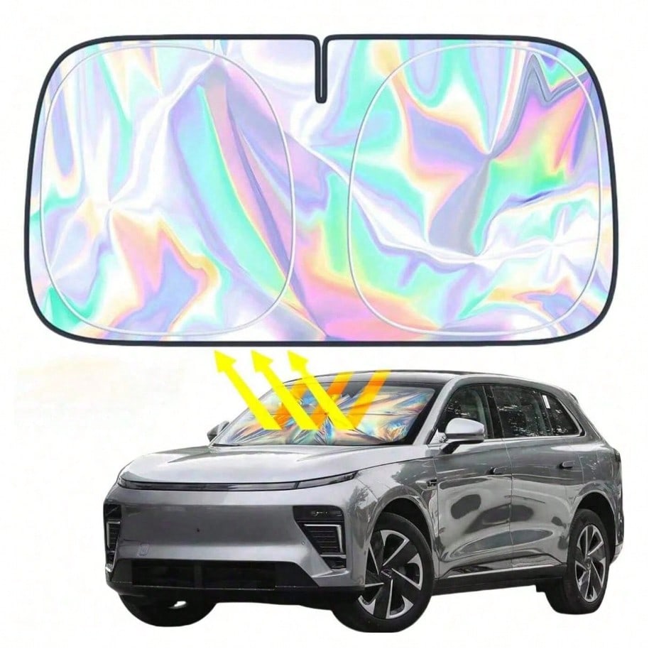 Car Front Windshield Sun Shade, Summer Heat Insulation Sunshade, Foldable Front Window Sunshade, UV Protection, Car Interior Cooling, Suitable For Most Car Models