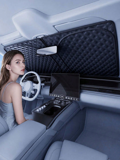 Car Front Windshield Sunshade- Portable Car Sunshade With Heat Insulation, Cooling And Anti-Glare Effects, Enhancing Driving Comfort. Essential Car Sunshade, Suitable For All Seasons