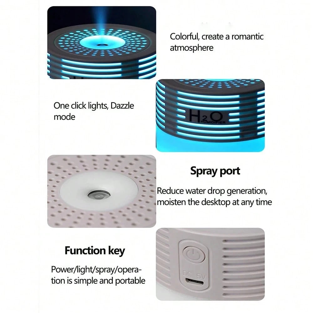 Car Humidifier Aromatherapy Essential Oil Diffuser USB Mist Mini Portable For Car Home Office Bedroom, 300ML