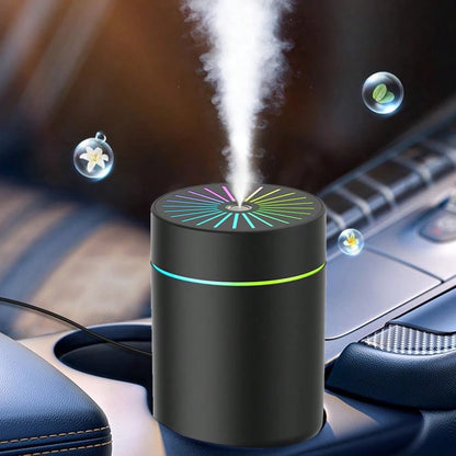 Car Humidifier USB Powered, Portable Car Aromatherapy Diffuser With Colorful LED Lights, Mini Car Aromatherapy Humidifier, Suitable For Car Interior, Quiet Mist, Daily Driving Use, Car Accessories Gif