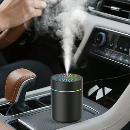 Car Humidifier USB Powered, Portable Car Aromatherapy Diffuser With Colorful LED Lights, Mini Car Aromatherapy Humidifier, Suitable For Car Interior, Quiet Mist, Daily Driving Use, Car Accessories Gif