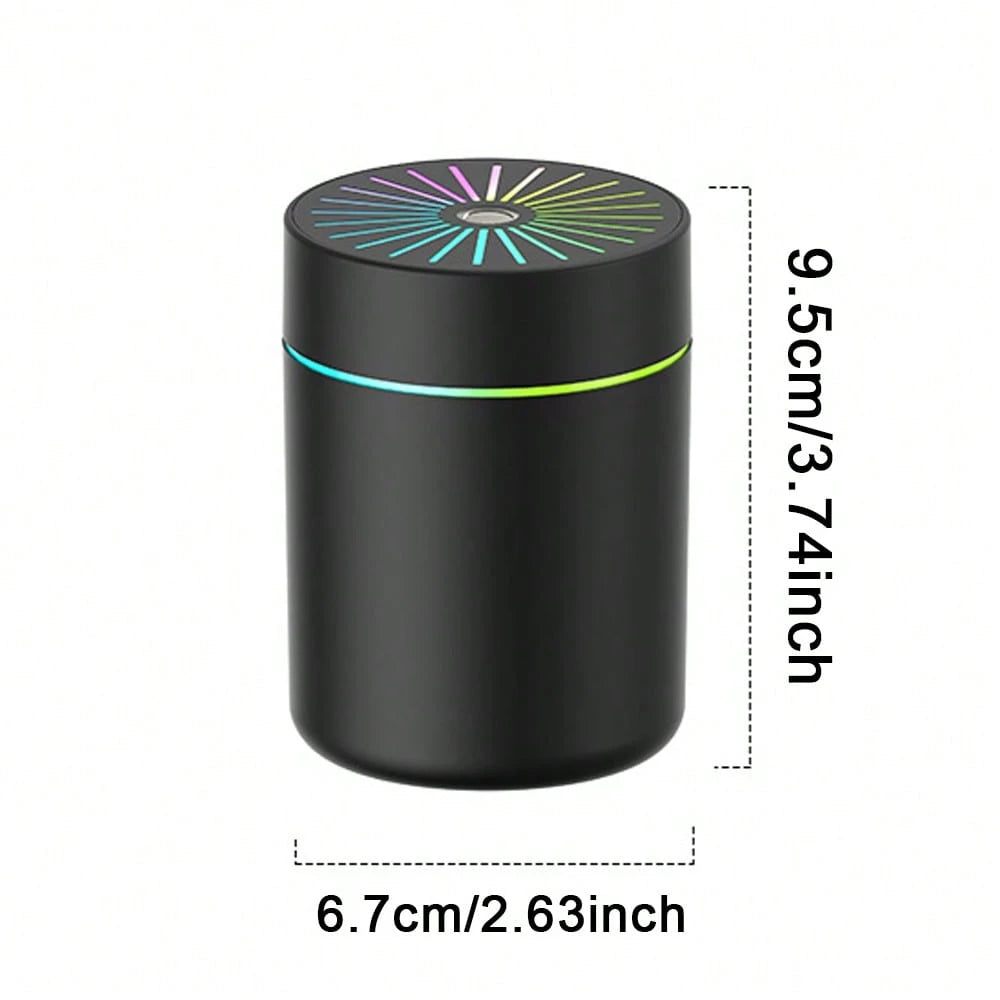 Car Humidifier USB Powered, Portable Car Aromatherapy Diffuser With Colorful LED Lights, Mini Car Aromatherapy Humidifier, Suitable For Car Interior, Quiet Mist, Daily Driving Use, Car Accessories Gif