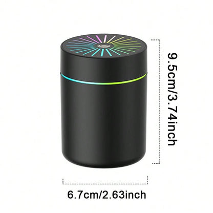 Car Humidifier USB Powered, Portable Car Aromatherapy Diffuser With Colorful LED Lights, Mini Car Aromatherapy Humidifier, Suitable For Car Interior, Quiet Mist, Daily Driving Use, Car Accessories Gif